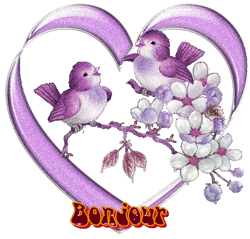 Gif animé bonjour coeur